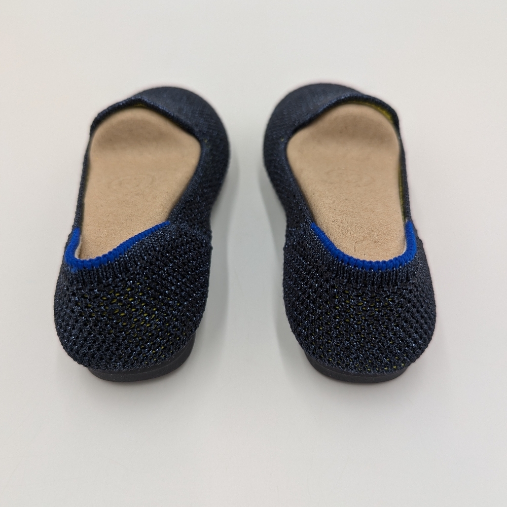 Rothy’s Girls Loafer Night Sparkle Navy Blue Metallic Slip On Kids Shoes Size 10 - Picture 4 of 7
